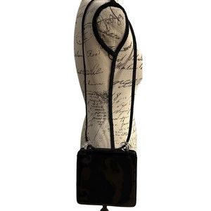 Vintage Charles Jourdan Black Patent  Leather Shoulder Cross-Body Shoulder Bag